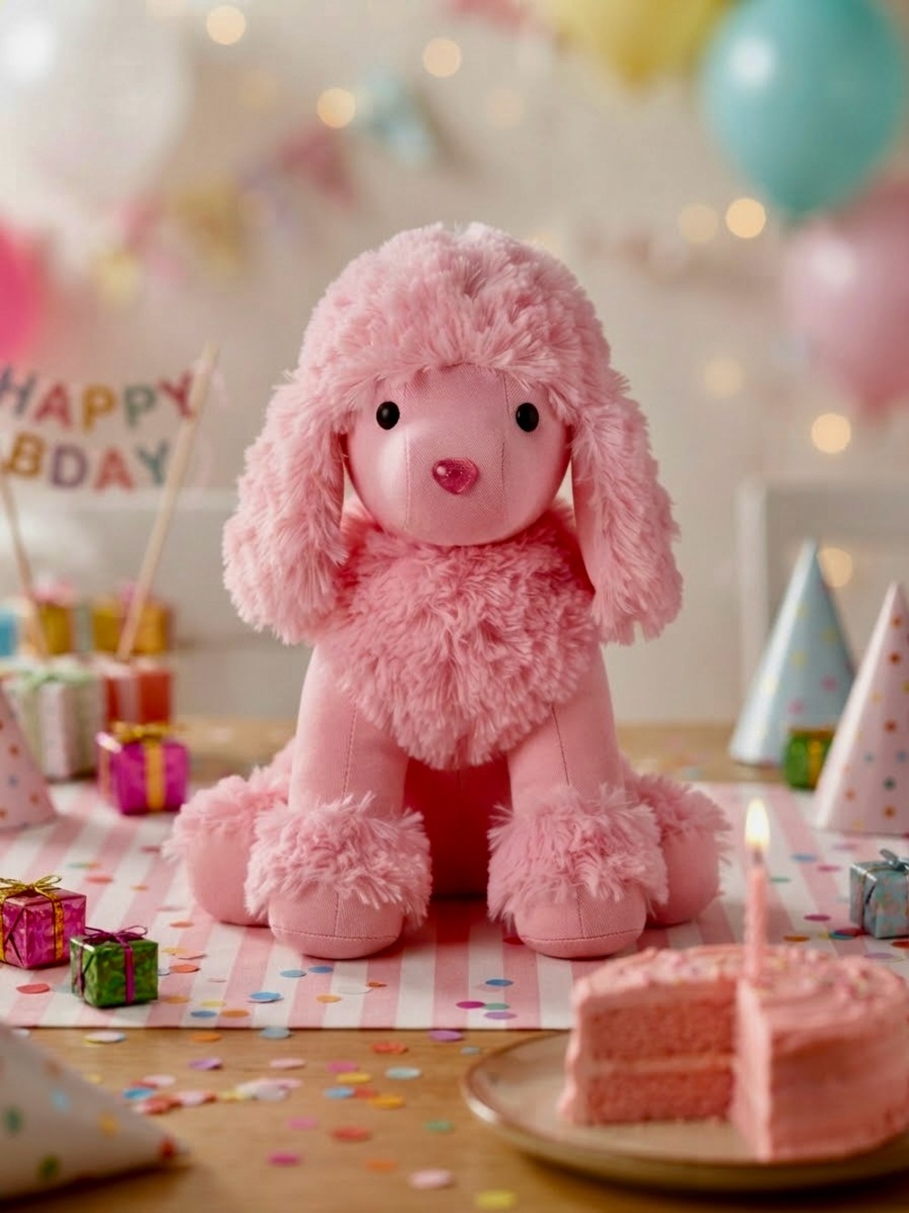 Club Libby Lu BDay Signature Pink Poodle Plush Stuffed Animal Toy Y2K Retro Rare